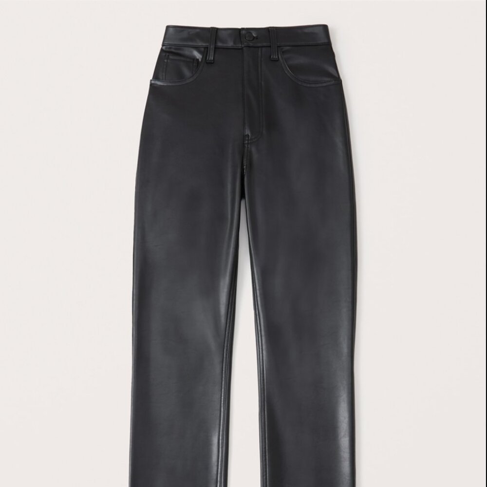 Abercrombie Vegan Leather 90s Straight Pant